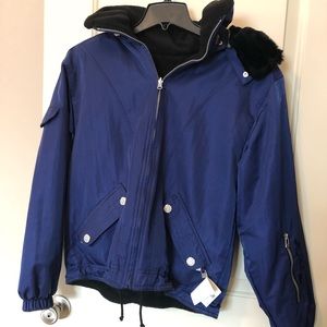 Size 6 Ladies Reversible Royal Blue Ski Coat